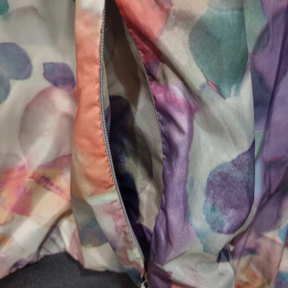 ZHEJIANG GARDA REVERSIBLE BOMBER JACKET WINDBREAKER PASTEL FLORAL AND BROWN XXL - Picture 4 of 15